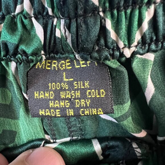 Merge Left Vintage 100% Silk Shorts Collegiate -  Michigan State University - Picture 3 of 5